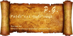 Palóczi Gyöngyi névjegykártya