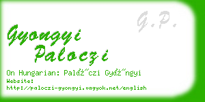 gyongyi paloczi business card